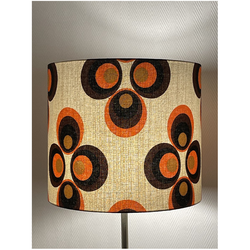 Abat-jour Apollo Trèfle H35 D40 - tissu vintage 70's