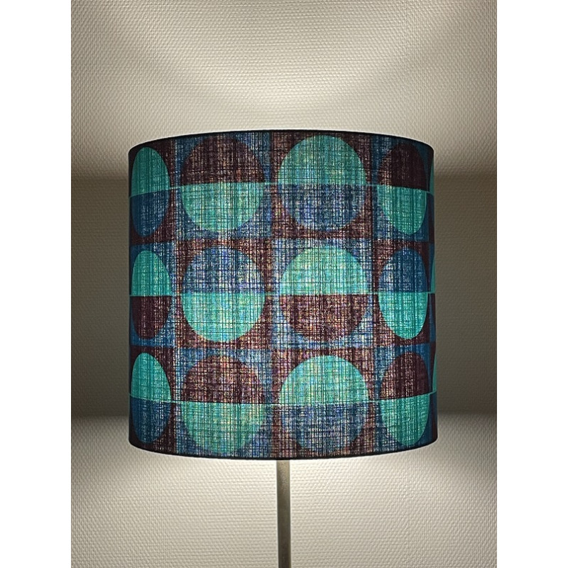 Abat-jour Stockholm H35 D40 - tissu vintage 70's