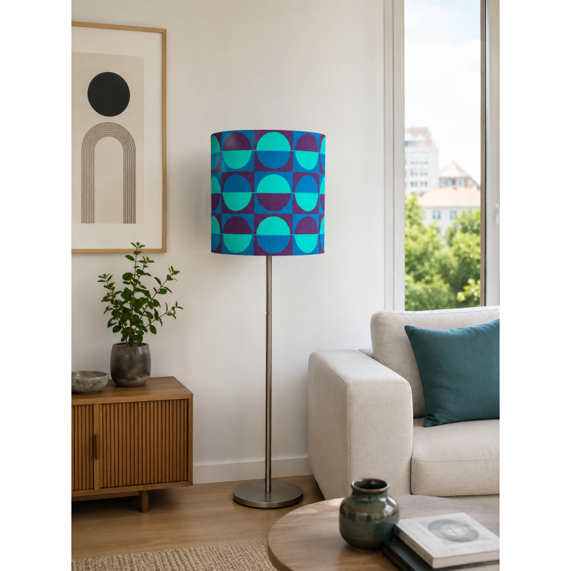 Lampshade Stockholm H35 D40cm - mid-century style fabric