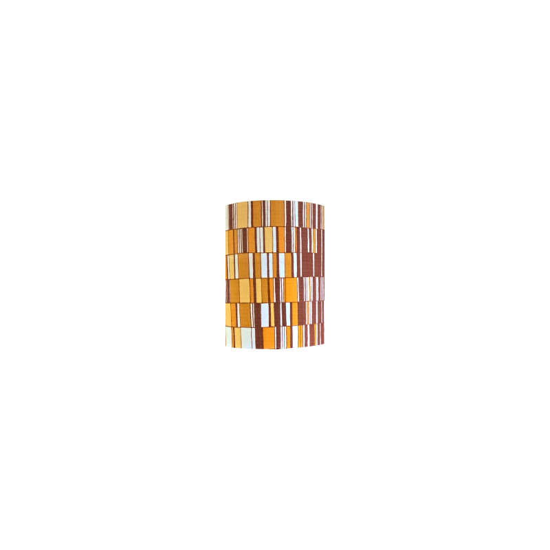 Abat-jour Percussions H30 D18 - tissu vintage 70s