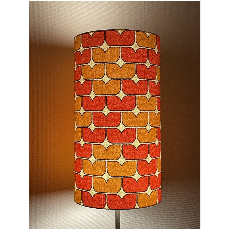 Abat-jour Pacman H75 D30 - tissu vintage 70's