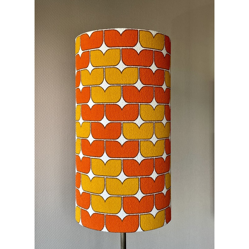 Abat-jour Pacman H75 D30 - tissu vintage 70's
