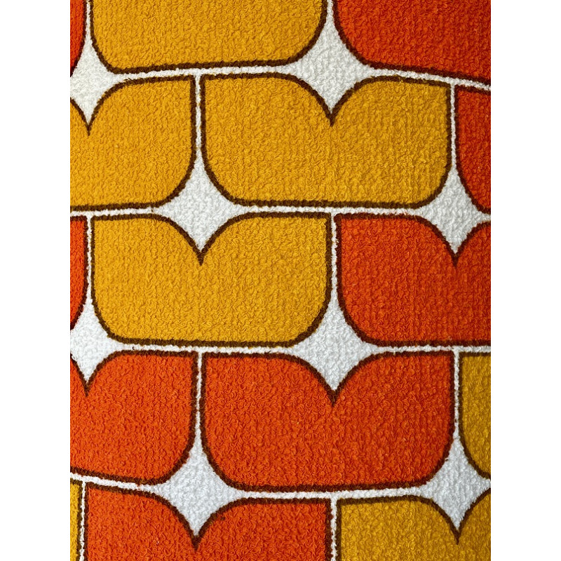 Abat-jour Pacman H75 D30 - tissu vintage 70's