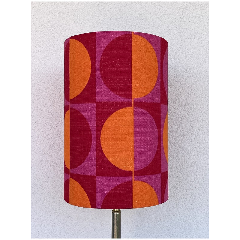 Abat-jour Stockholm H30 D20 - tissu vintage 1970