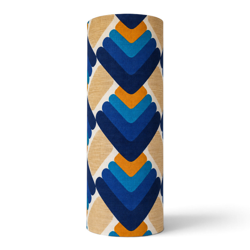 Abat-jour Montana  H80 D35 - tissu vintage 70's