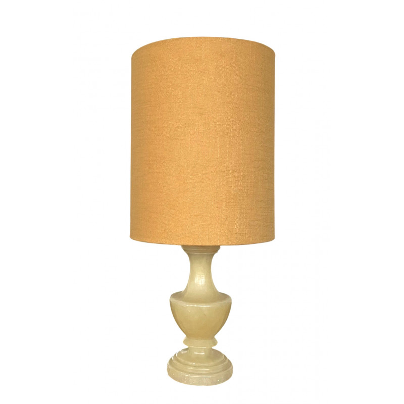 Lampshade linen ochre H23 D20cm - scandinave fabric