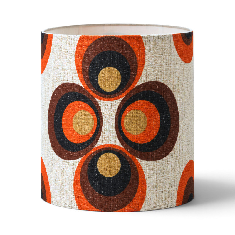 Abat-jour Apollo Trèfle H23 D20 - tissu vintage rétro 1970's