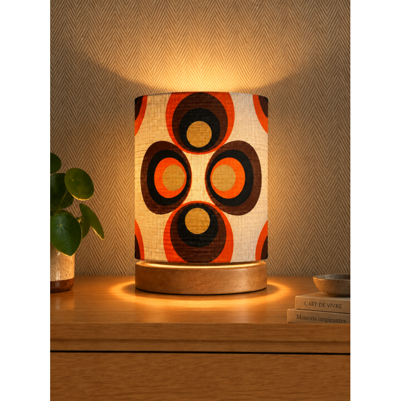 Desklamp Lamp'angel Galaxie light H28 D20cm - mid-century fabric