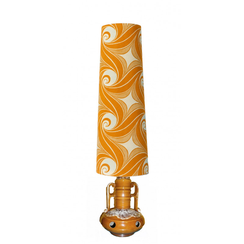 Lampshade Vortex H87cm D35 D25 - mid-century fabric