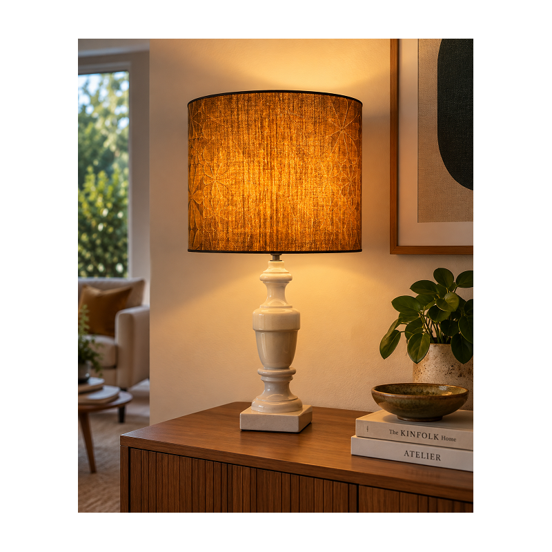 Lampshade Tahiti H25cm D30cm - vintage fabric