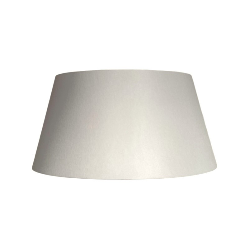 Abat-jour conique au tissu chintz creme H20 D40 d30