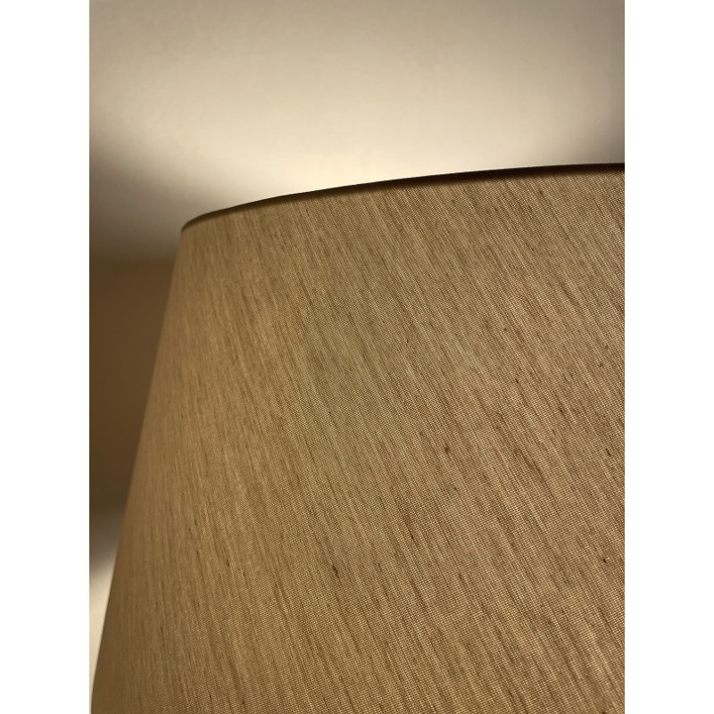 Abat-jour conique au tissu chintz creme H20 D40 d30