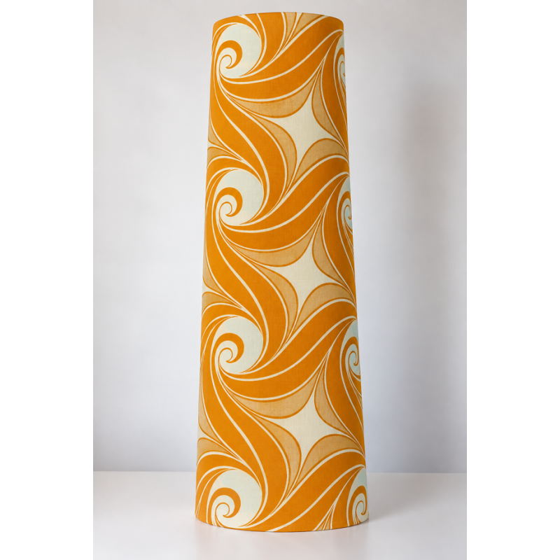 Lampshade Vortex H87cm D35 D25 - mid-century fabric