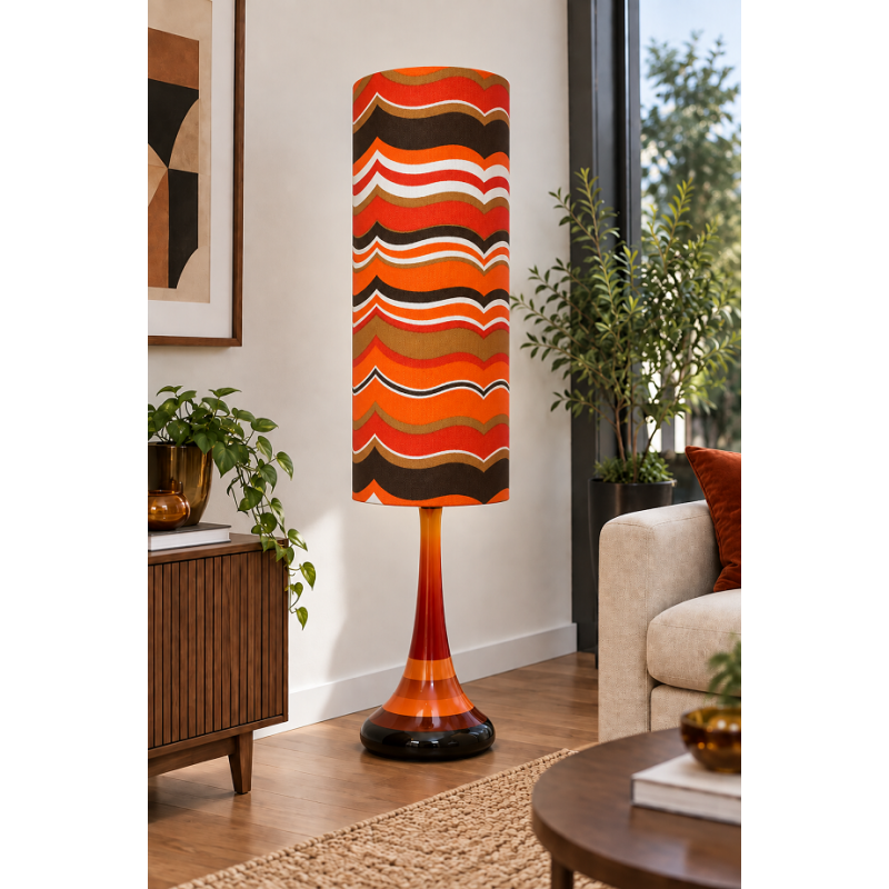 Lampshade Accolada H77 D30 vintage fabric 1970