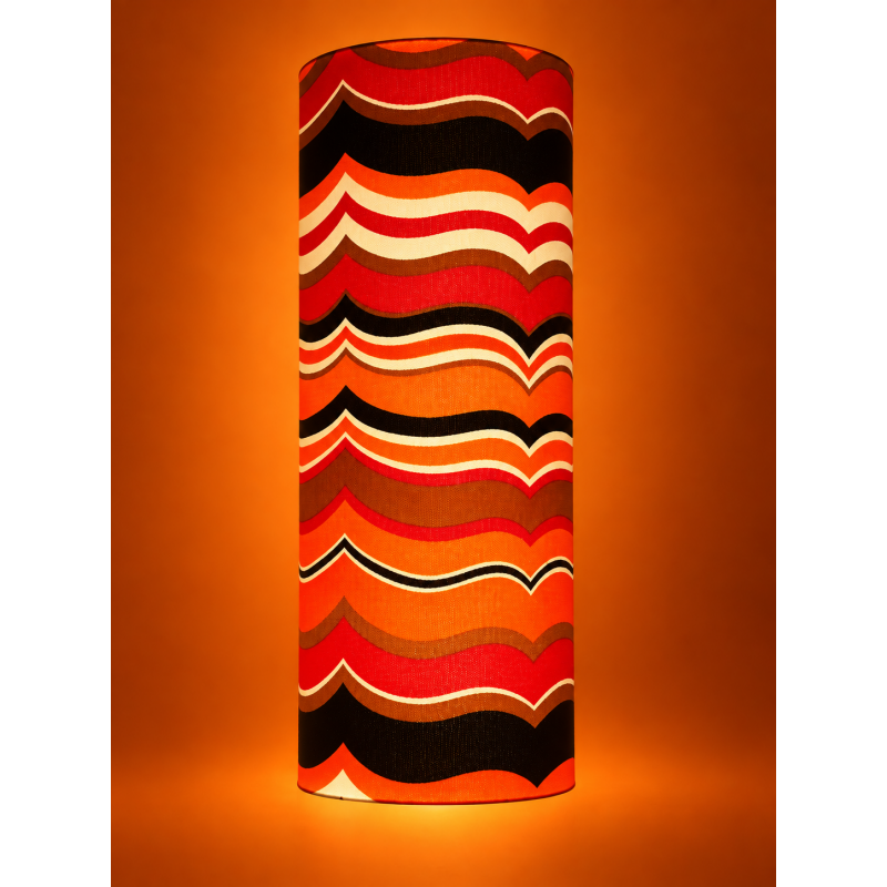 Lampshade Accolada H77 D30 vintage fabric 1970