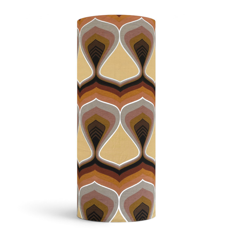 Abat-jour Carpet  H80 D35 - tissu vintage 70's