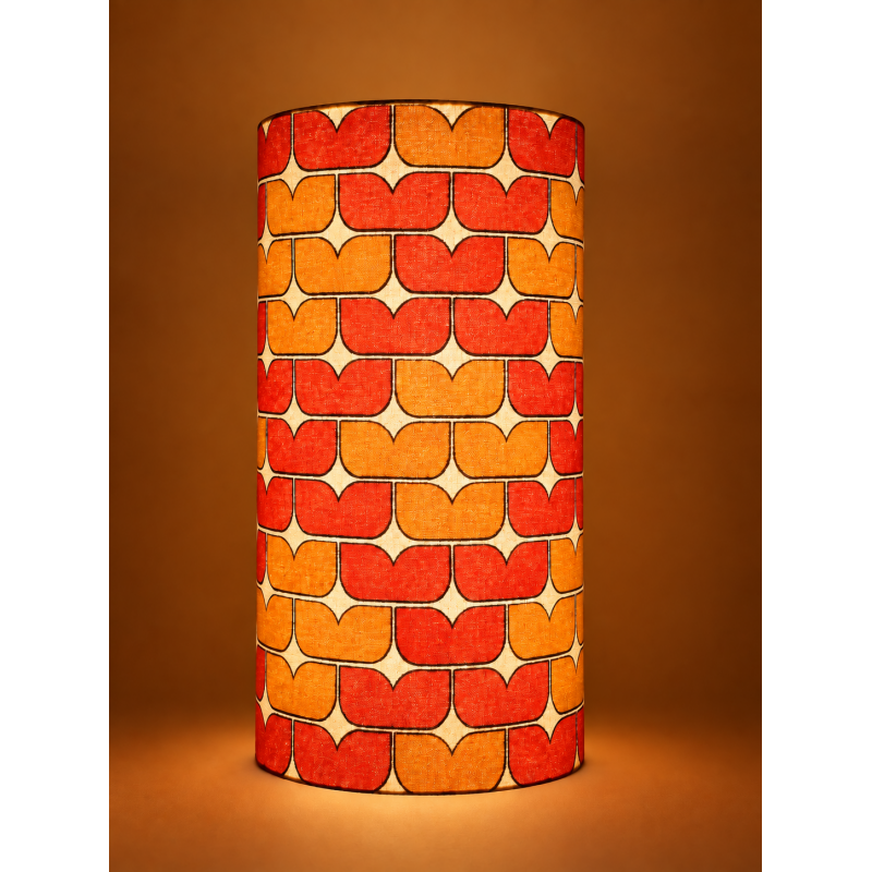 Lampshade Pacman H75 D30cm - mid-century fabric