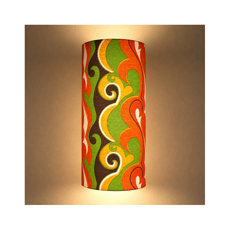 Abat-jour Devil H55 D25 - tissu vintage