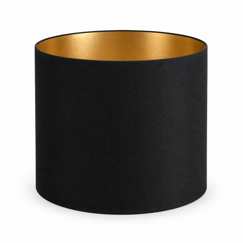 Lampshade Chintz black - goldy inside H30 D35