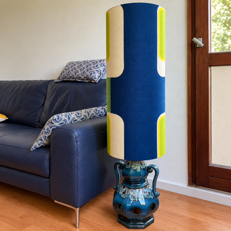 Lampe de sol Hublo bleu - vintage 1970's