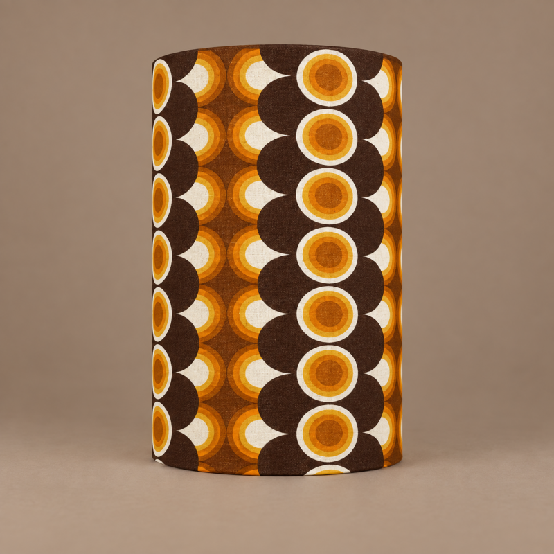 Lampshade Impact  brown H45 D30cm - mid-century fabric