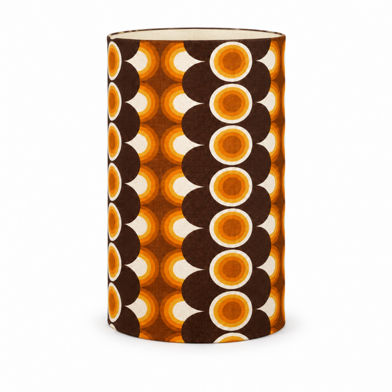 Lampshade Impact  brown H45 D30cm - mid-century fabric