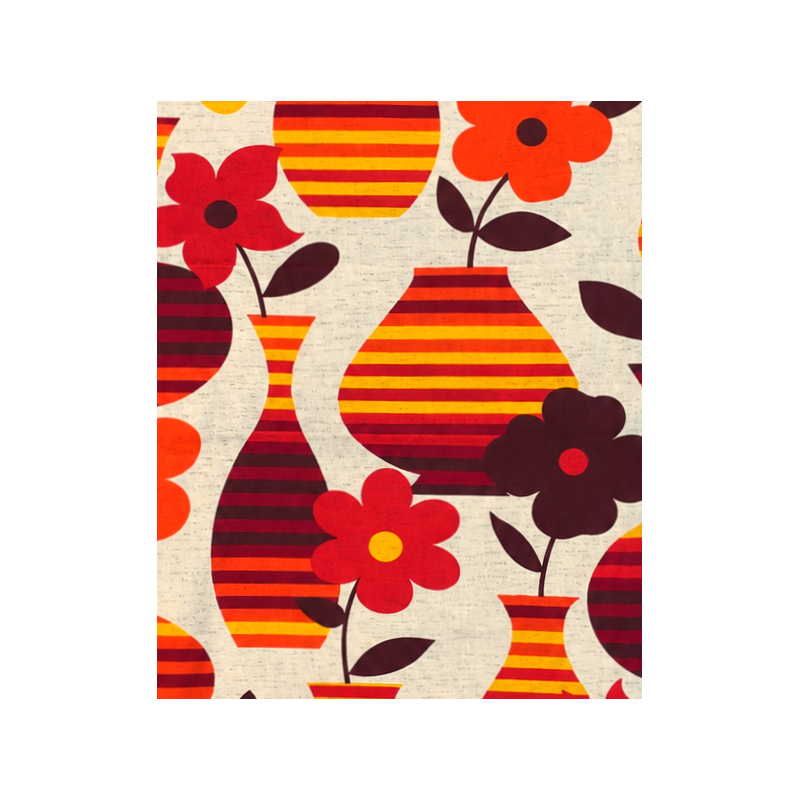 Lampshade Madera H80 D35cm - vintage fabric