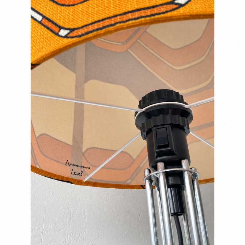 Abat-jour Level H75 D30 - tissu 70s
