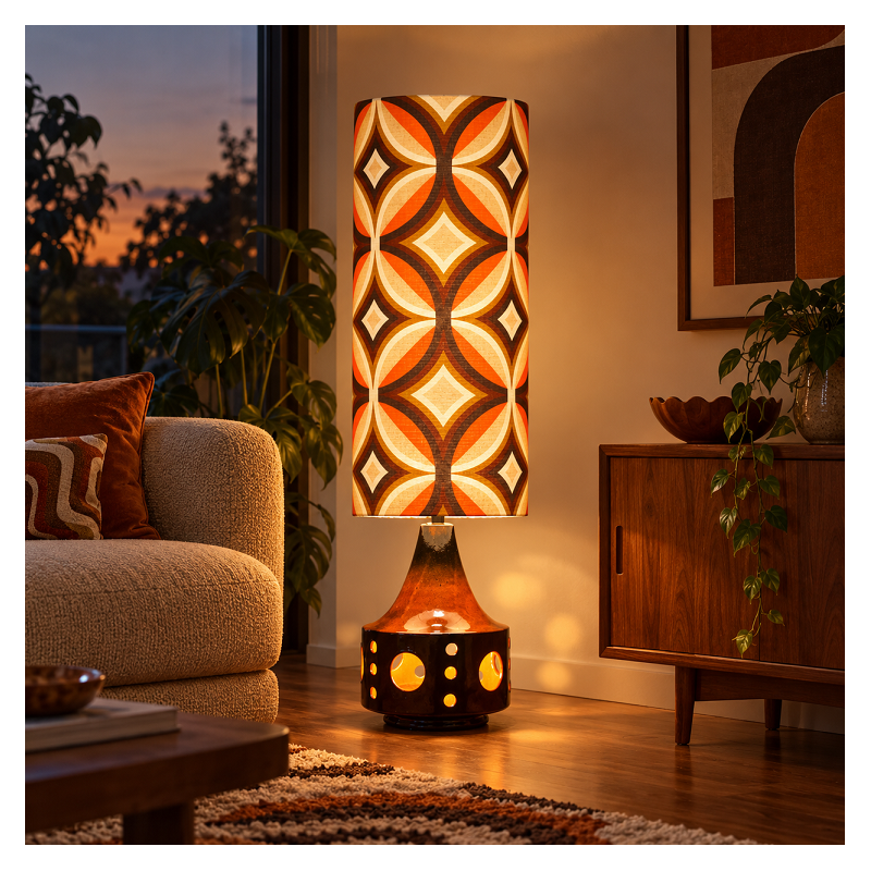 Lampshade Mercator H80 D35cm - vintage fabric