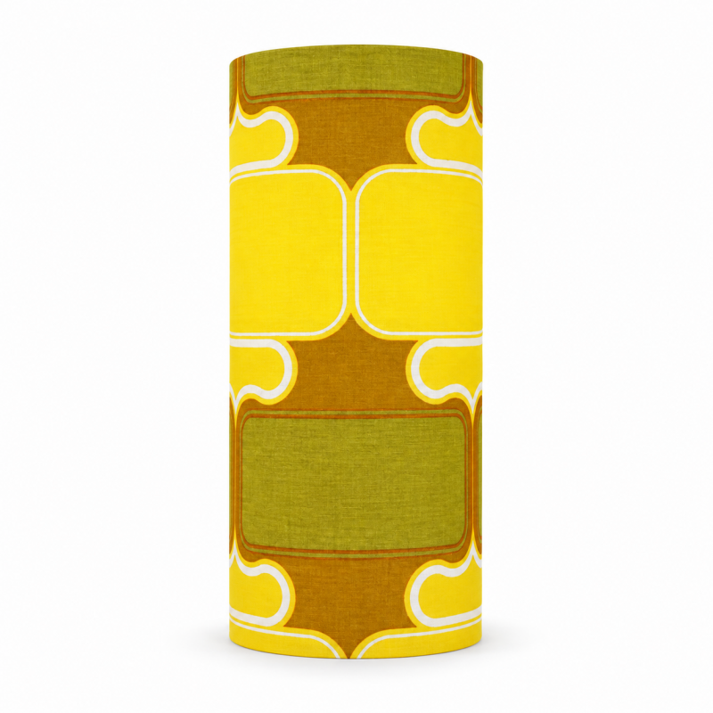 Abat-jour Sirius H80 D35 - tissu vintage 70's