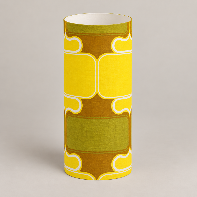 Abat-jour Sirius H80 D35 - tissu vintage 70's