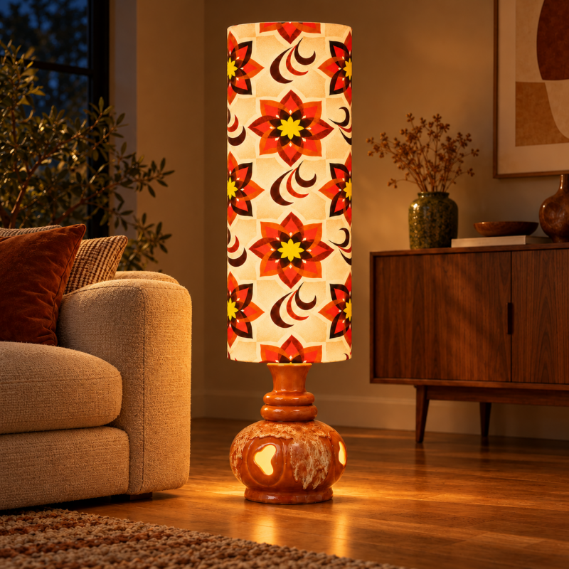 Lampshade Brasilia H80 D35cm - vintage fabric