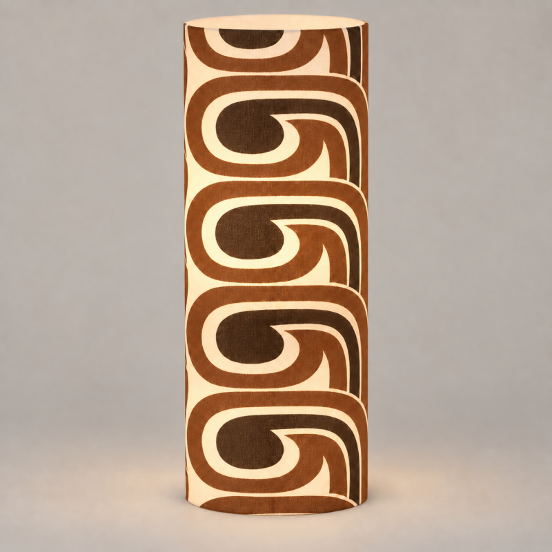 Lampshade Angelo H75 D30cm - 70's fabric