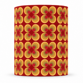 Abat-jour Loto rouge H23 D20 - motif...