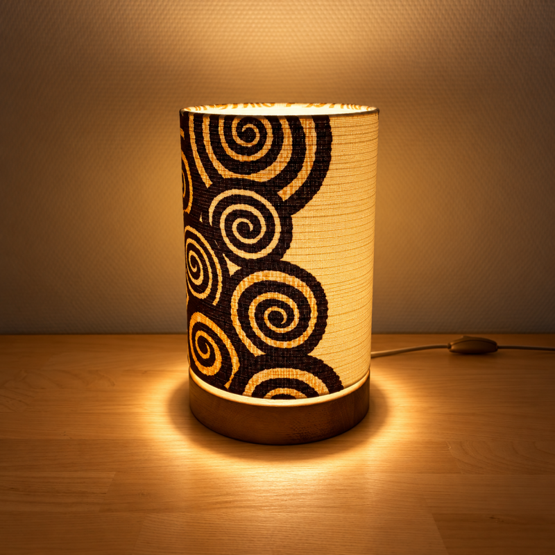 DeskLamp Lamp'angel Koudou H32 D20cm - mid-century fabric