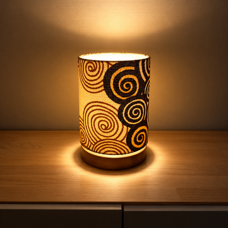 DeskLamp Lamp'angel Koudou H32 D20cm - mid-century fabric