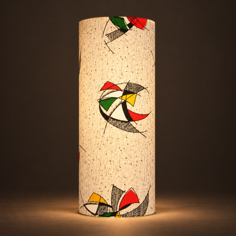 Abat-jour Miro H75 D30 - tissu vintage