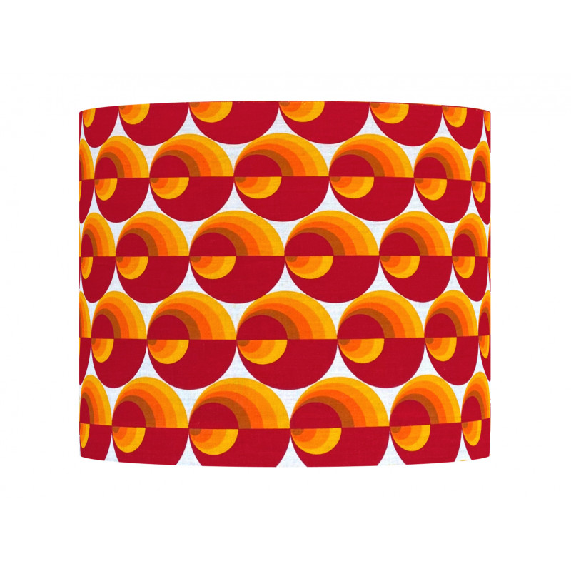Abat-jour Apollo Red H30 D40 - tissu vintage