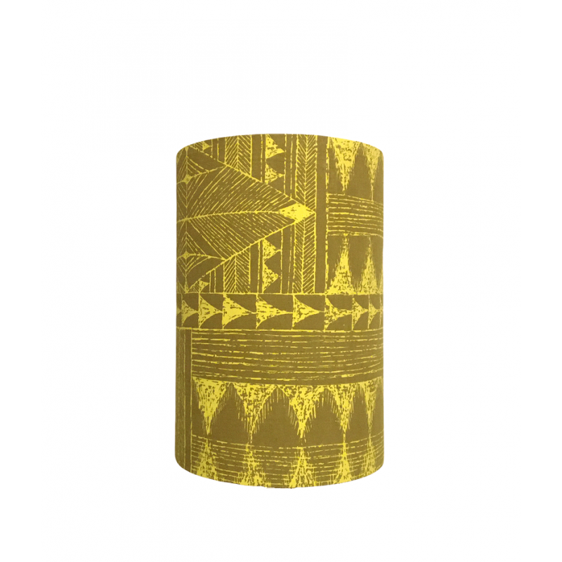 Abat-jour Totem H26 D18 - tissu d'époque