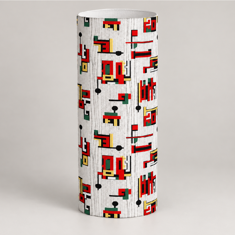 Lampshade Horizons de Paris H75 D30cm - 70's fabric