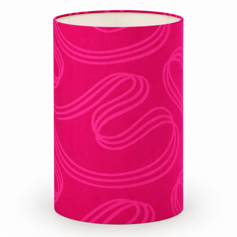 Lampshade Fushia H45cm D30cm - vintage fabric