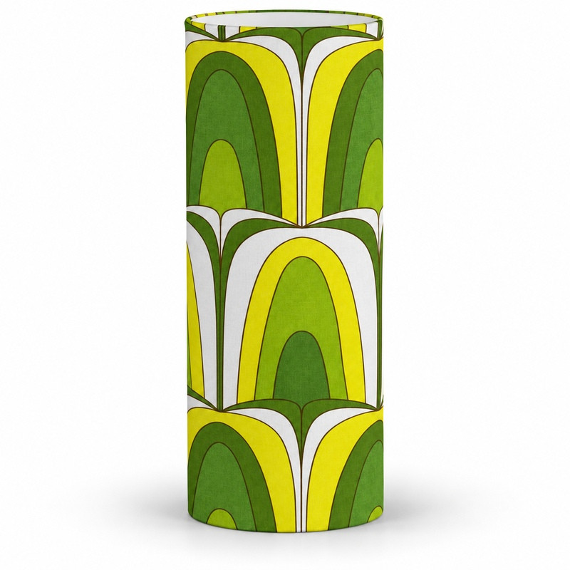 Abat-jour Bunny H80 D35 - tissu vintage 70's