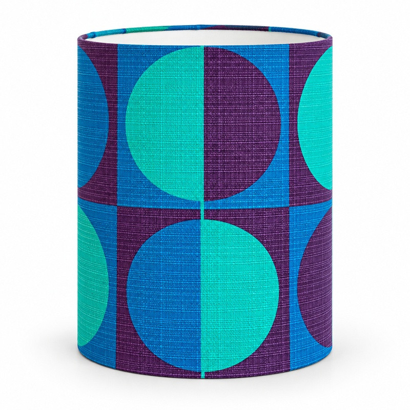 Lampshade Stockholm H23 D20cm mid-century fabric