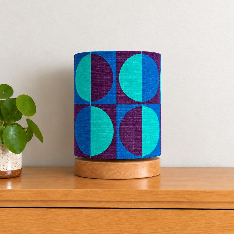 Lampshade Stockholm H23 D20cm mid-century fabric