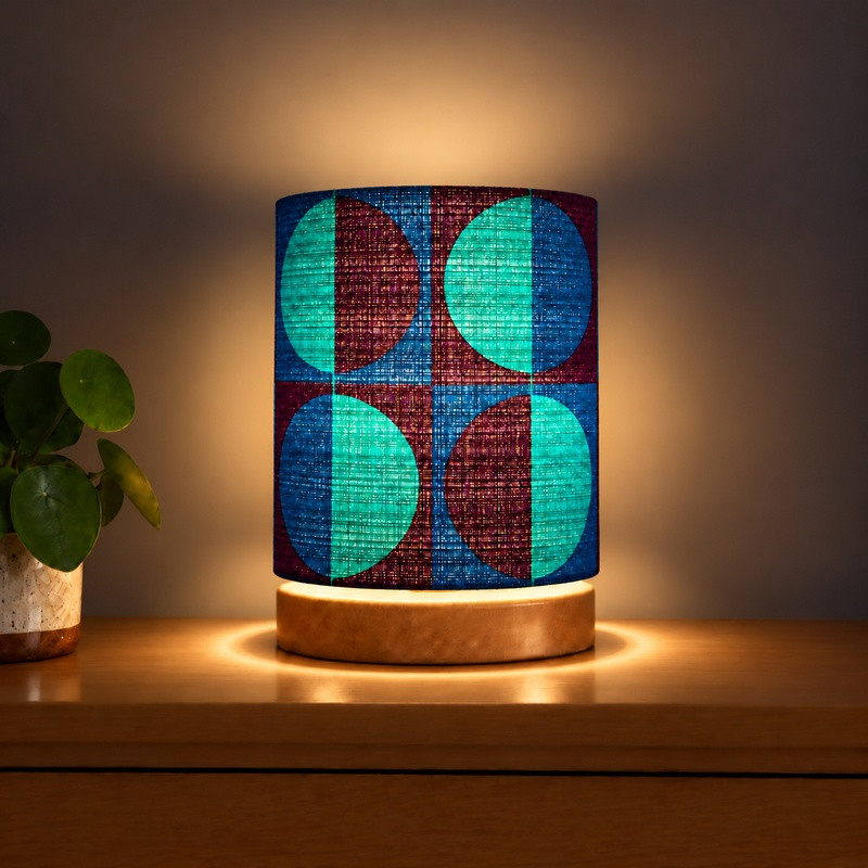 Lampshade Stockholm H23 D20cm mid-century fabric