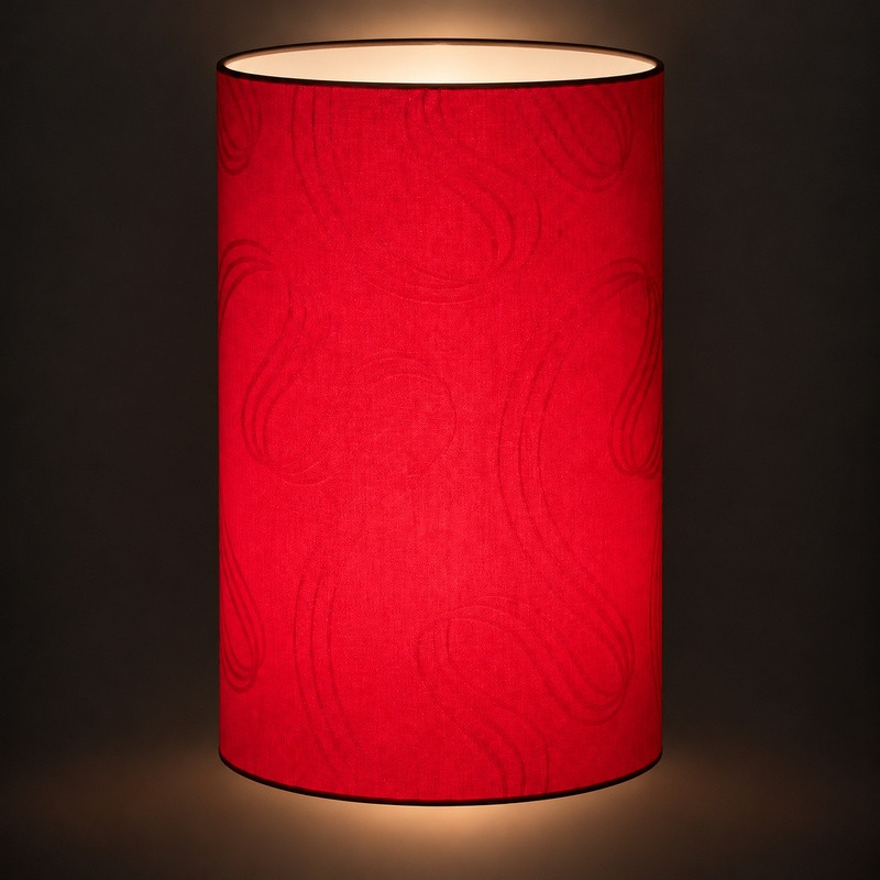 Lampshade Fushia H45cm D30cm - vintage fabric