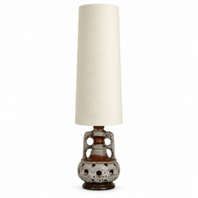 FloorLamp Ecru - brown ceramic base