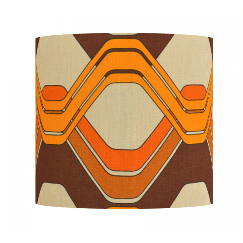 Abat-jour Level H30 D35 - tissu vintage