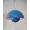 Suspension de 3 Flowerpot bleue design Verner Panton par Louis Poulsen - 1960s