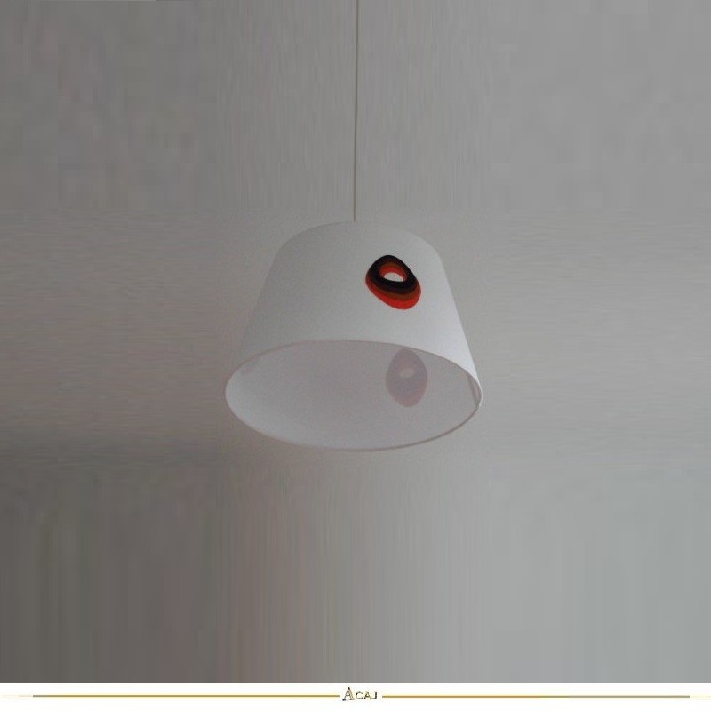 Abat-jour conique tissu écru design Hole Abat-jour conique tissu écru design Hole
